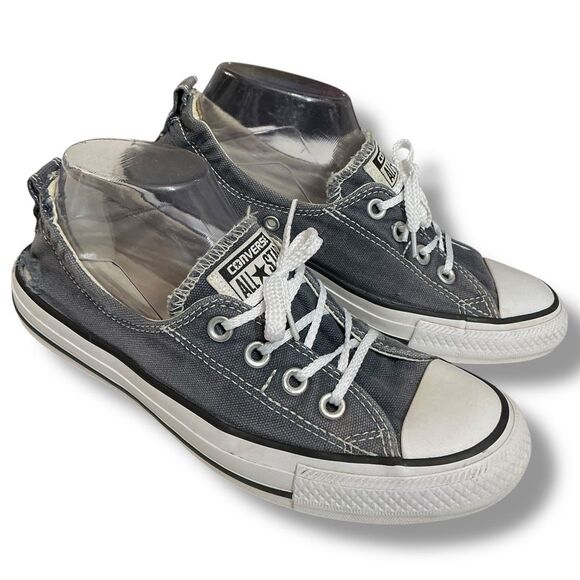 Converse All Star Gray & White Distressed Shoreline Slip-on or Lace Up Sneakers - Picture 1 of 14